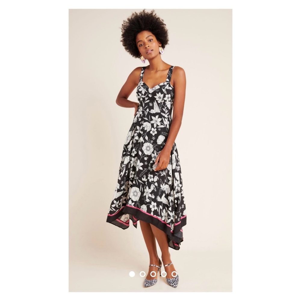 NWOT Anthropologie Vivienne Midi Dress  Size 2